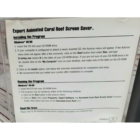 Expert Software Coral Reef 95 Screen Saver PC CD ROM Windows 95 B458 - Picture 7 of 8